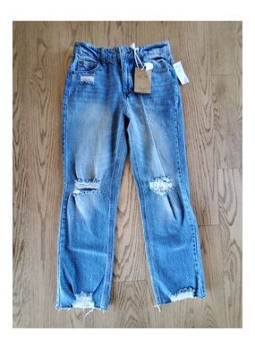 Hippie Denim Women's 27/5 90's Straight Light Wash Jeans NWT New